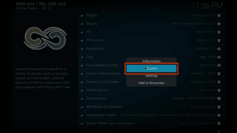 Kodi Nimbus Error Fix