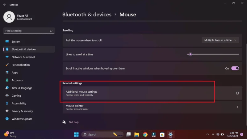 Kodi Windows 10 mouse settings 