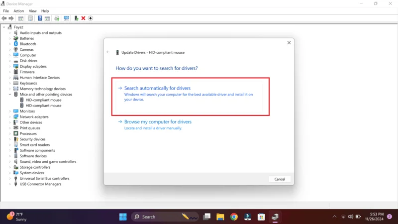 Kodi interface not responding to mouse 
