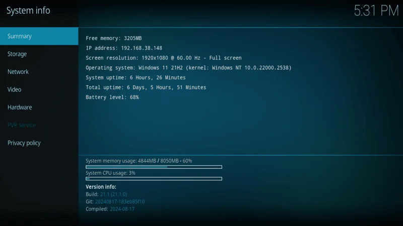 Kodi mouse not recognized 