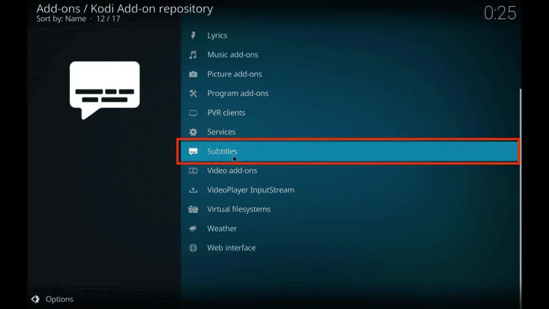 OpenSubtitles Kodi