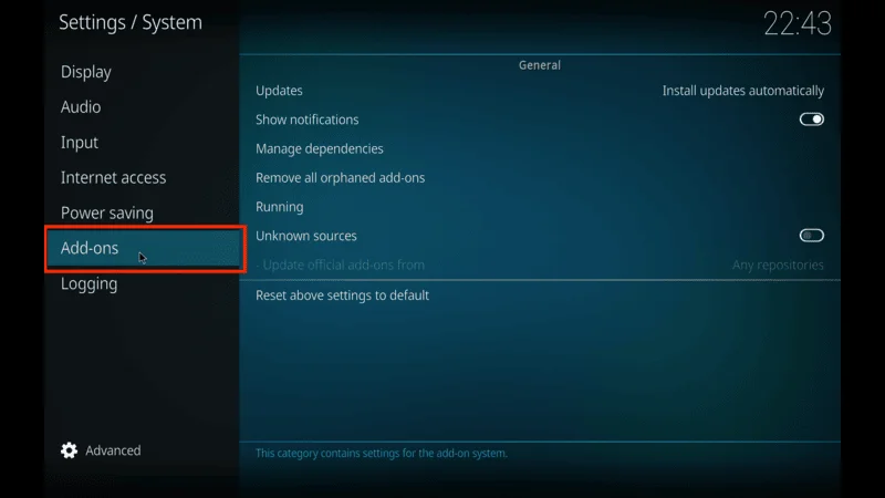 Storage Access Addon Kodi