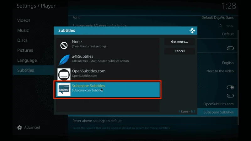 Subtitles Streaming Kodi