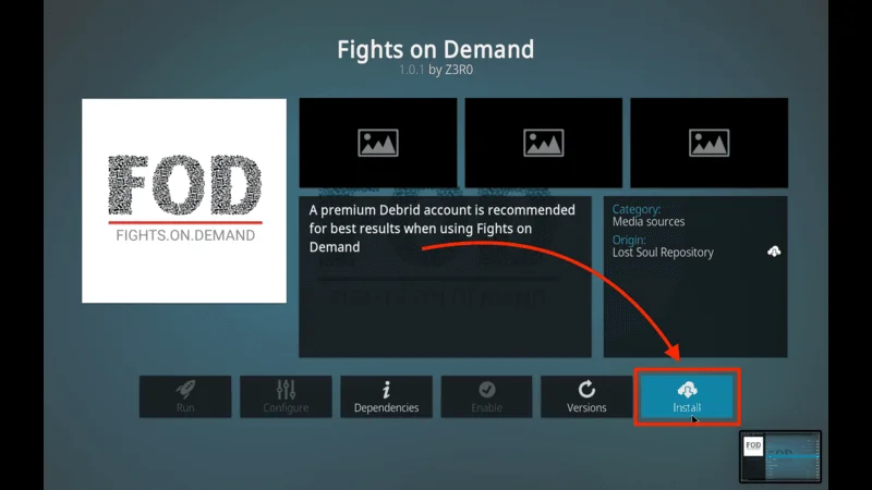 Top Fights Addons Kodi