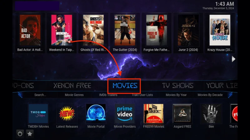 Xenon Build Menu Navigation